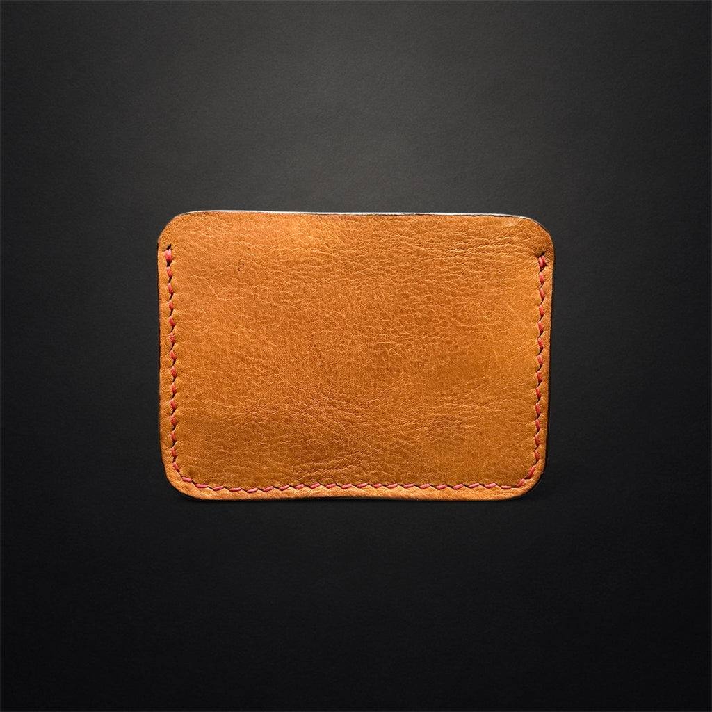 A41 Forge Ember Tan Handmade Leather Card Wallet — Chrome-Tanned Slim