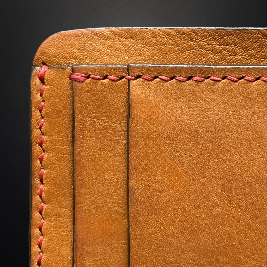 A41 Forge Ember Tan Handmade Leather Card Wallet — Chrome-Tanned Slim