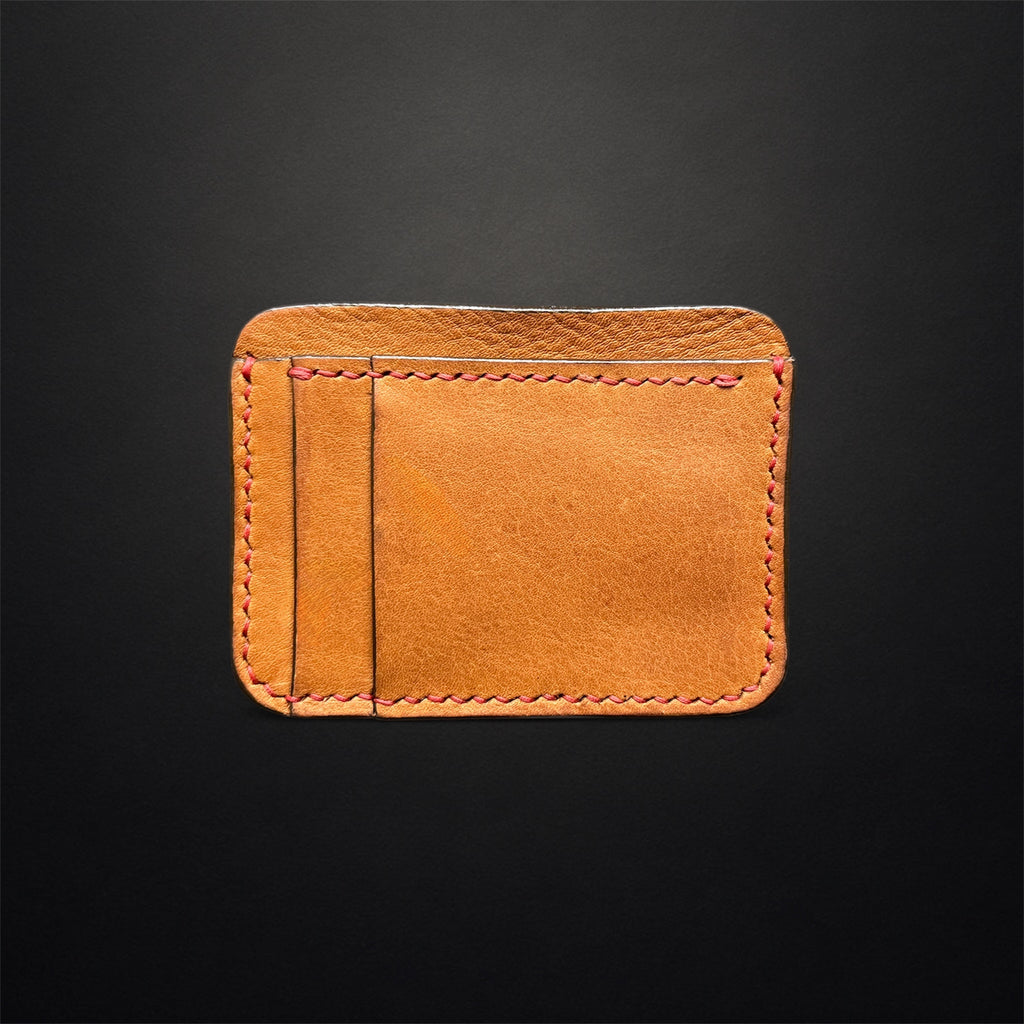 A41 Forge Ember Tan Handmade Leather Card Wallet — Chrome-Tanned Slim