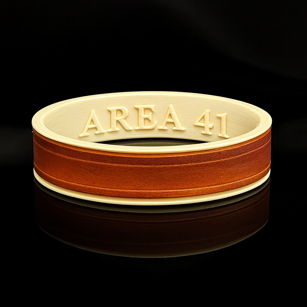 A41 HALO Bracelet — Handmade Tan Leather Wrist Band